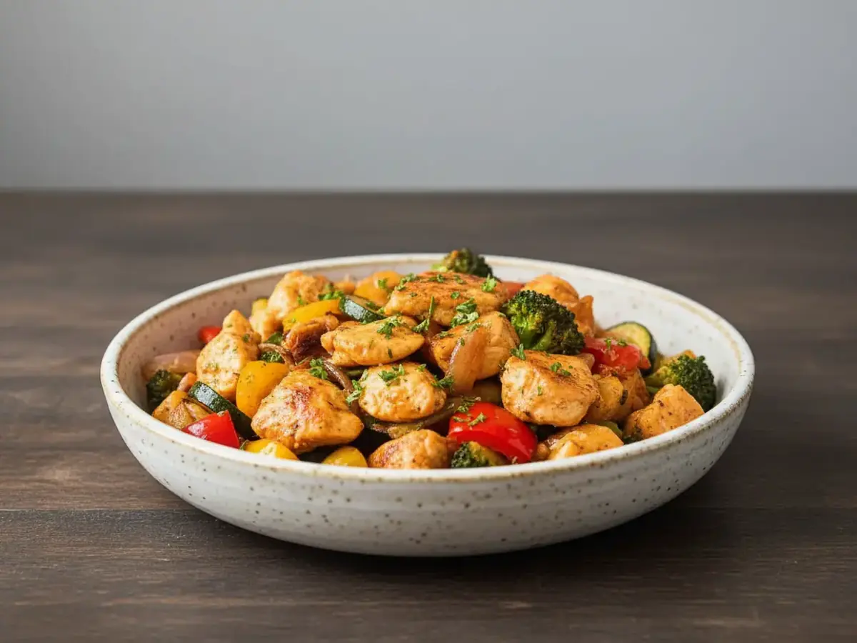Leftover Chicken and Veggie Skillet