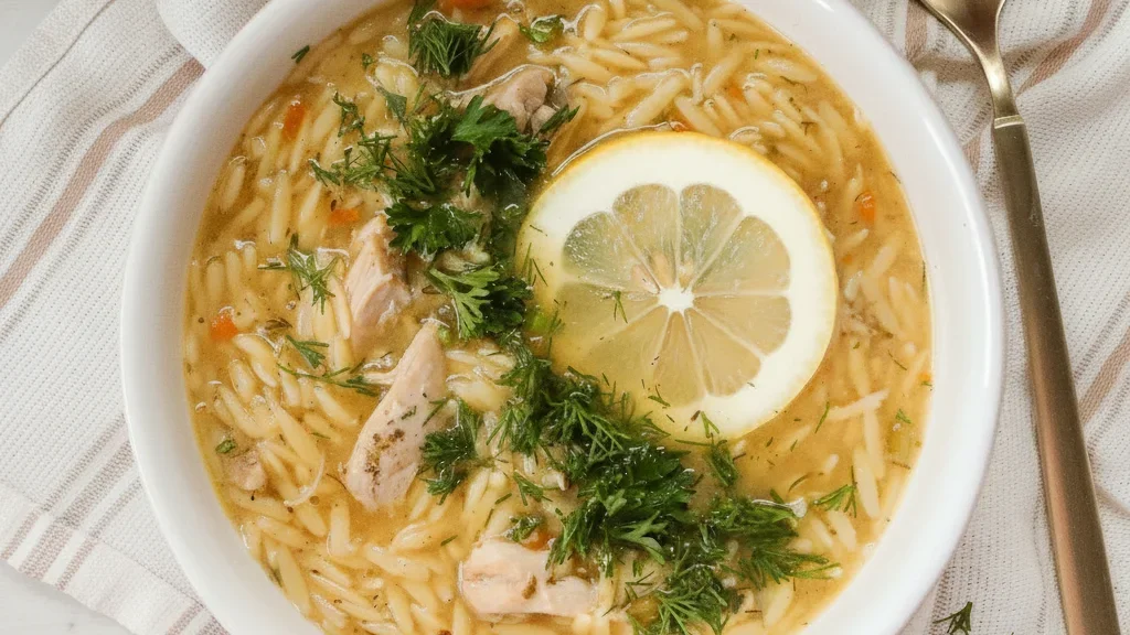 Lemon & Herb Chicken Orzo Soup
