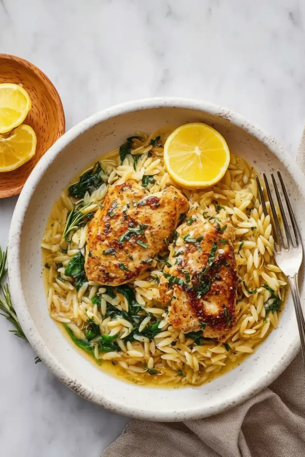 Lemon Herb Chicken & Orzo Bowl