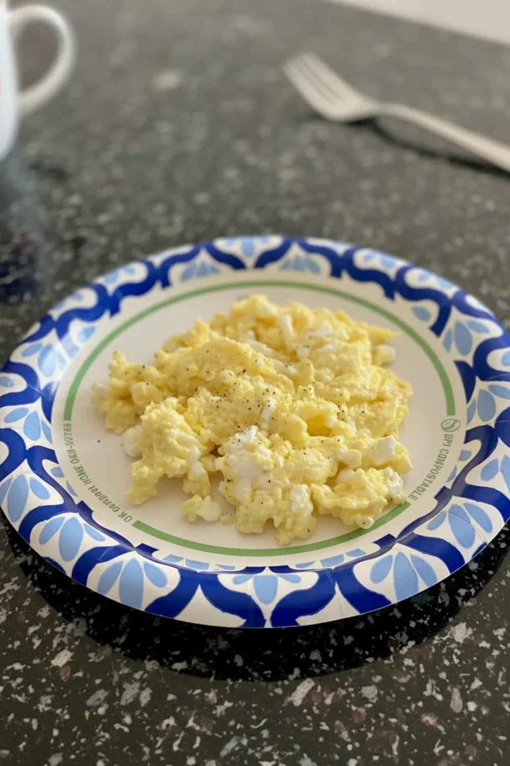 Microwave Egg & Cottage Cheese Scramble