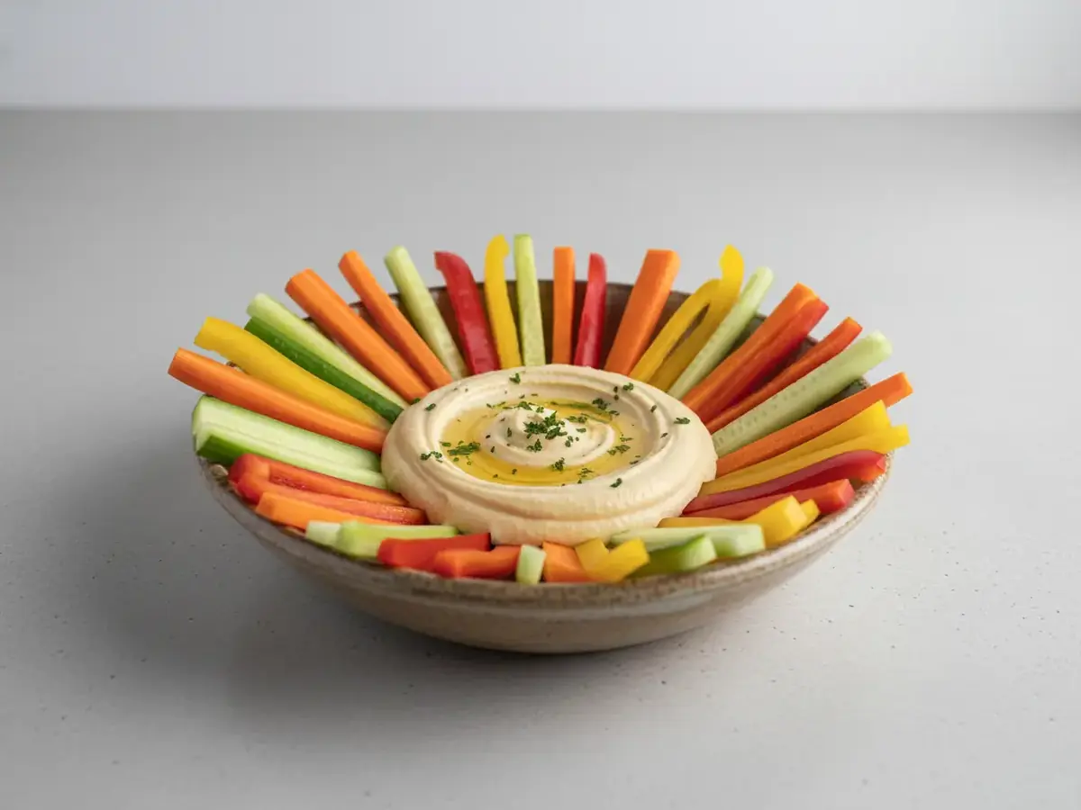 Mild Hummus with Veggie Sticks