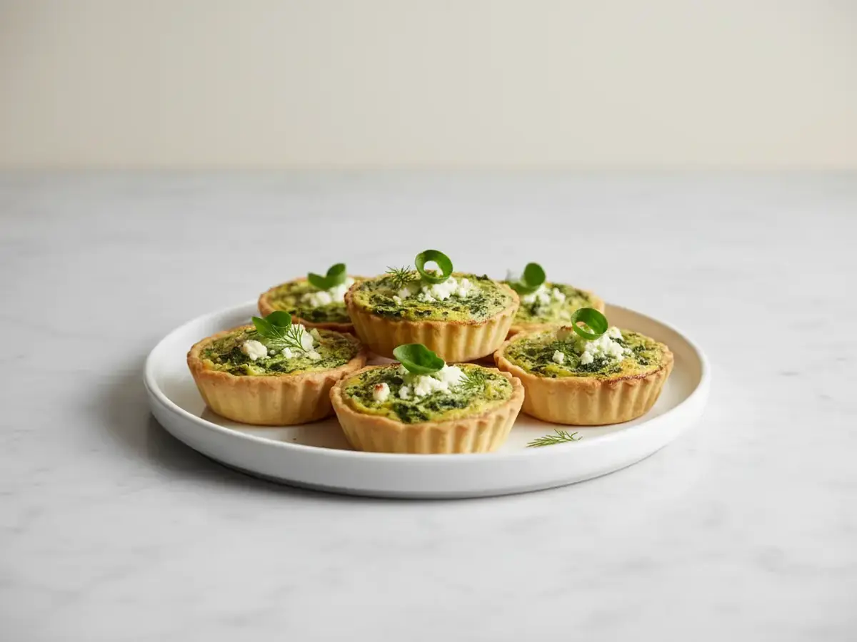 Mini Spinach and Feta Quiches