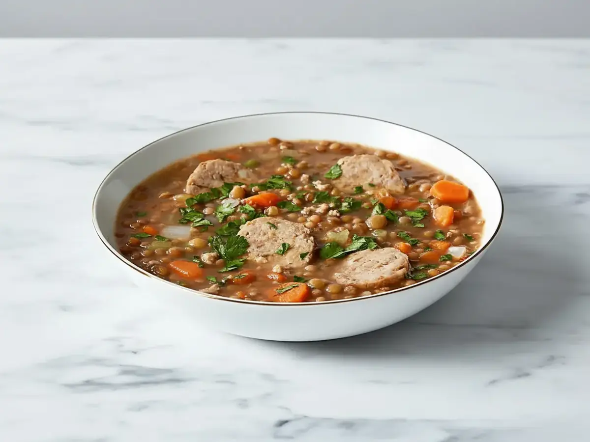 One-Pot Lentil & Sausage Soup