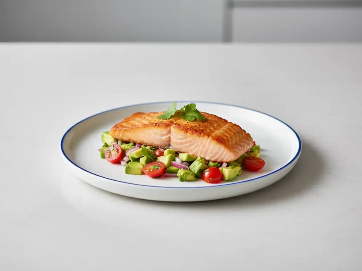 Pan-Seared Salmon with Avocado Salsa