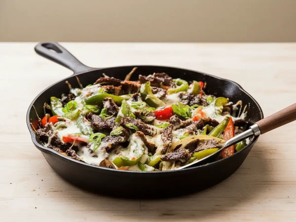 Philly Cheesesteak Skillet (No Bun)
