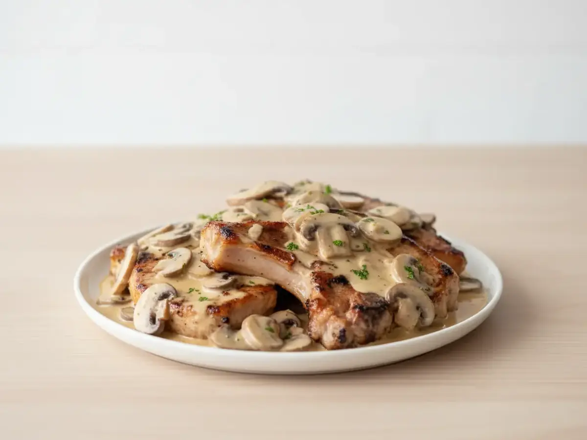 Pork Chops with Creamy Mushroom Sauce
