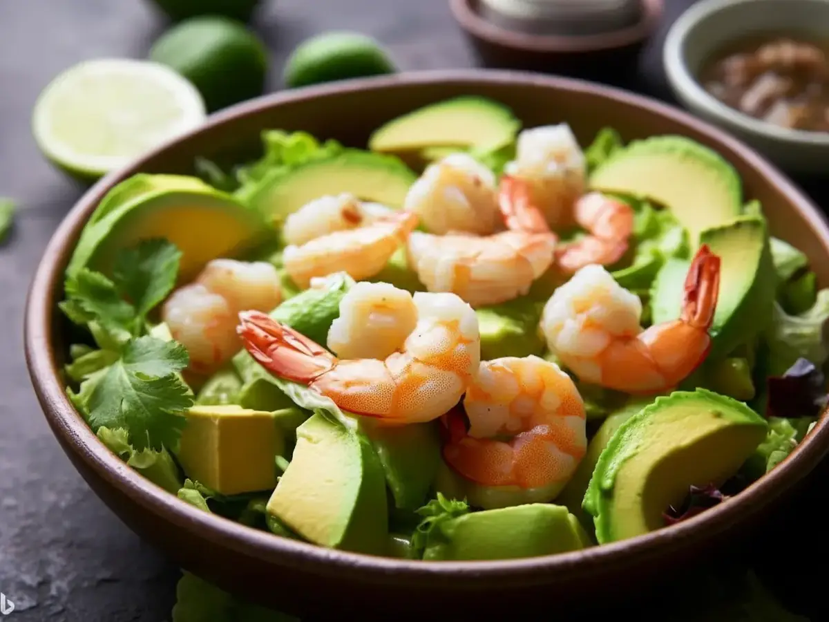 Prawn & Avocado Salad with Lime Dressing