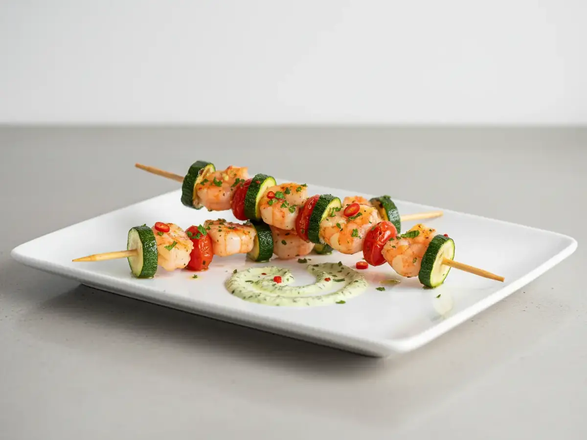 Prawn & Courgette Skewers