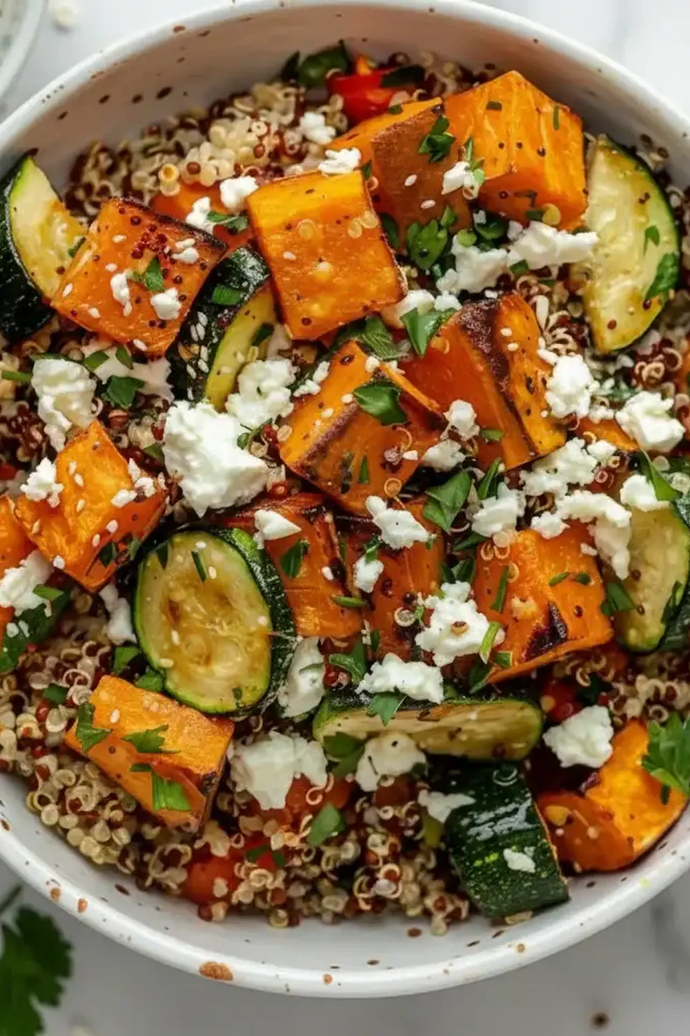 Quinoa Bowl with Black Beans and Roasted Peppers