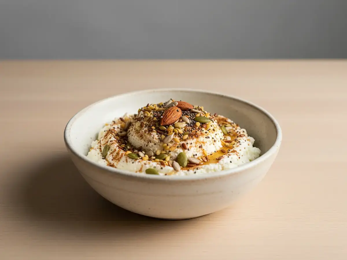 Ricotta with Cinnamon and Seeds