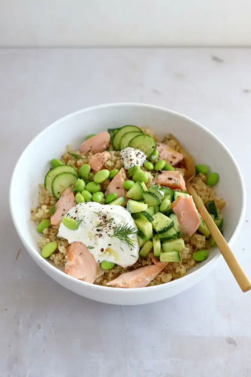 Salmon and Quinoa Bowl with Edamame
