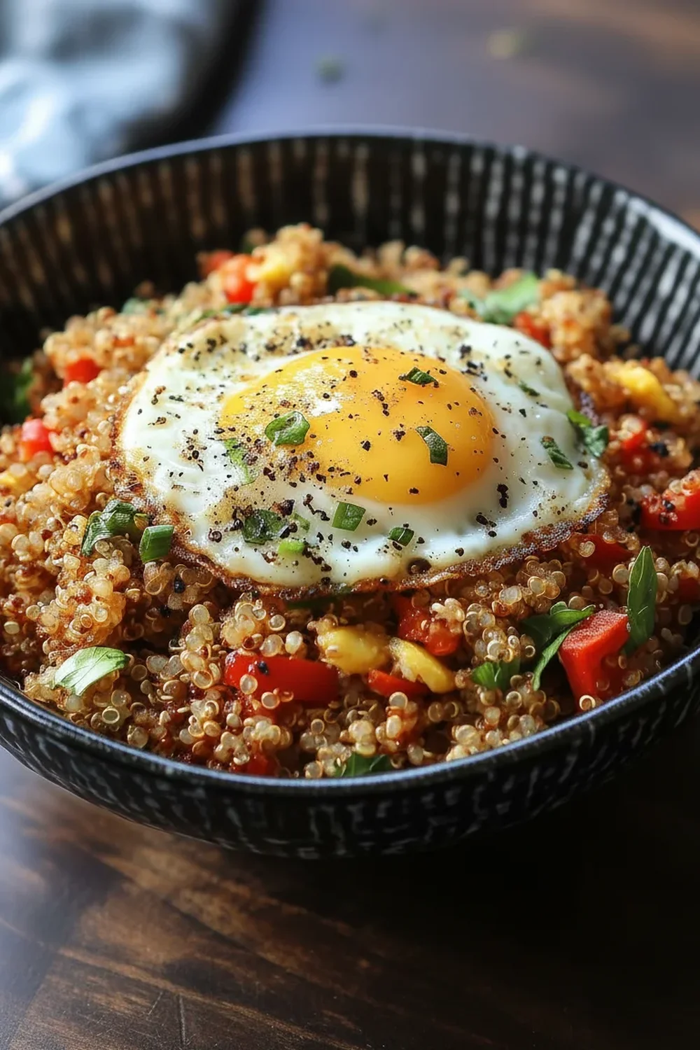 Savoury Quinoa Bowl with a Fried Egg