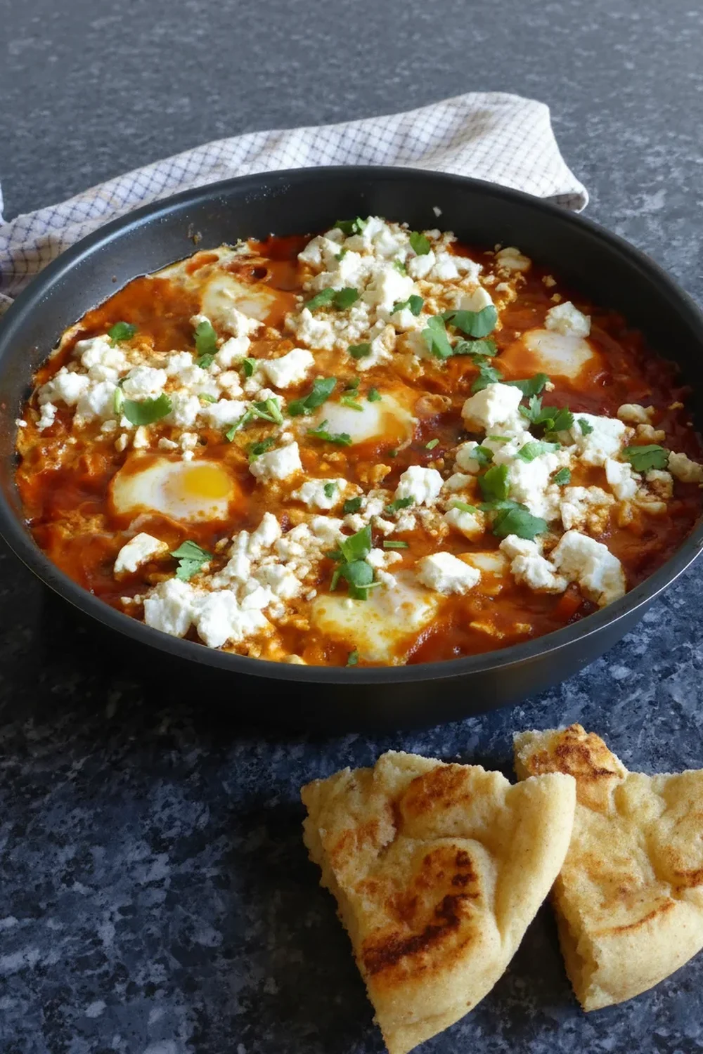 Shakshuka with Feta and Wholemeal Pitta