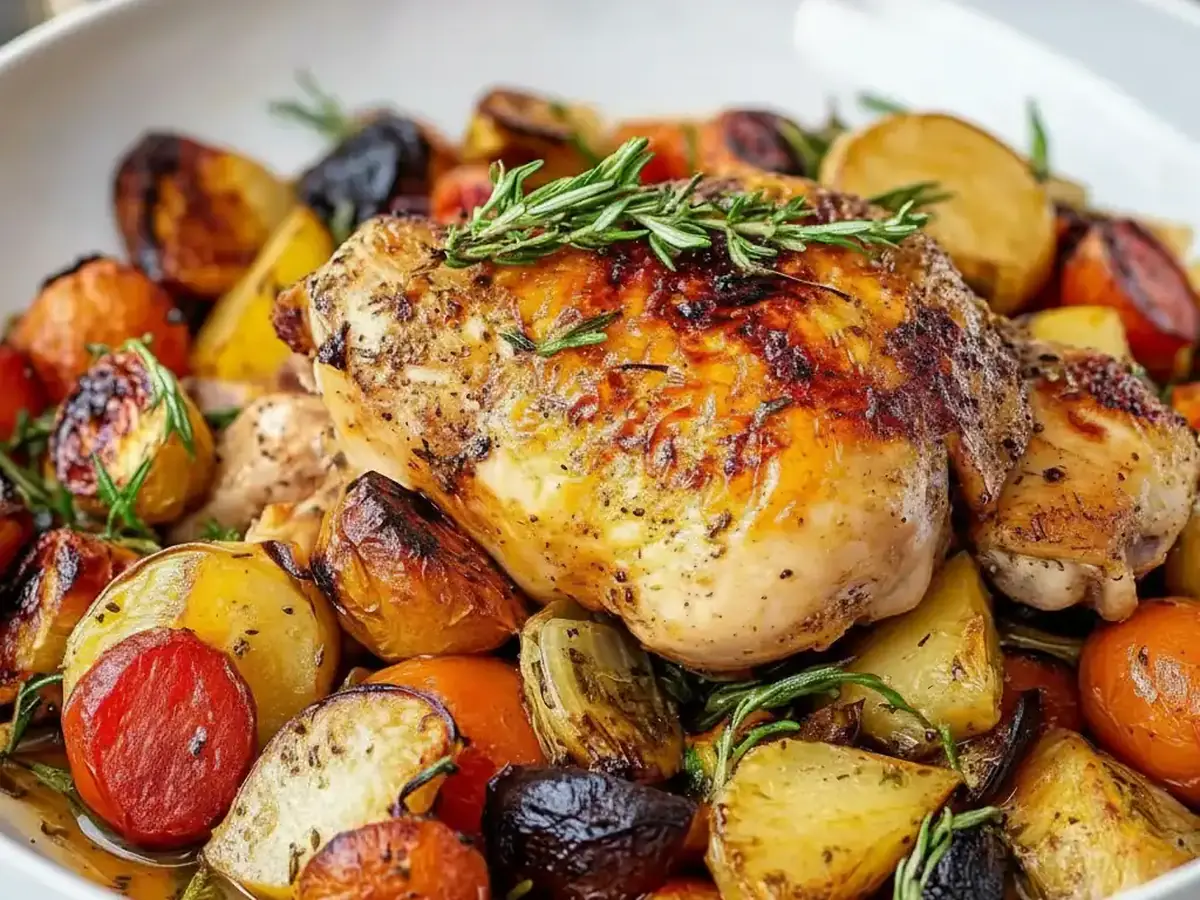 Sheet Pan Lemon Herb Chicken & Veggies