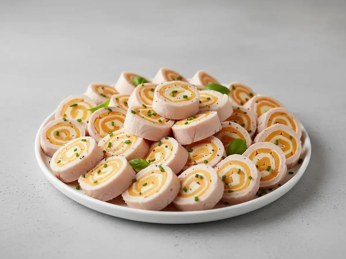 Sliced Turkey & Cheese Roll-Ups