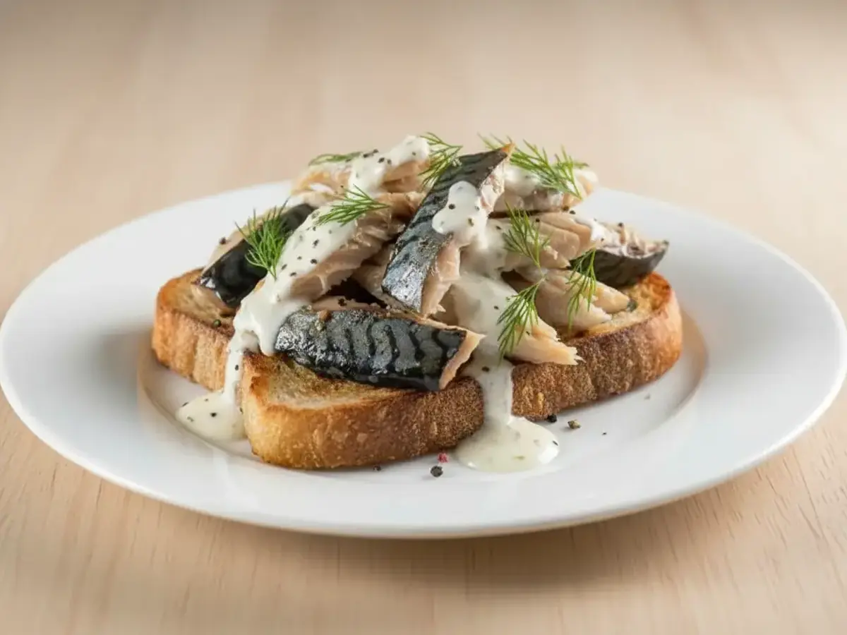 Smoked Mackerel on Sourdough Toast