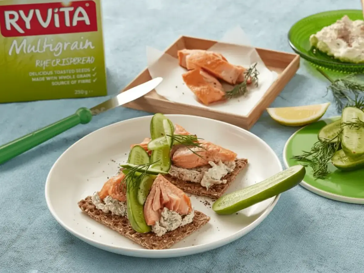 Smoked Salmon & Cream Cheese on a Ryvita