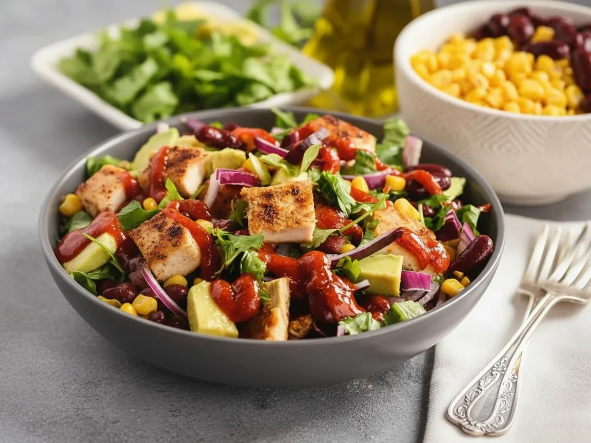 Spicy Black Bean & Corn Salad with Grilled Chicken