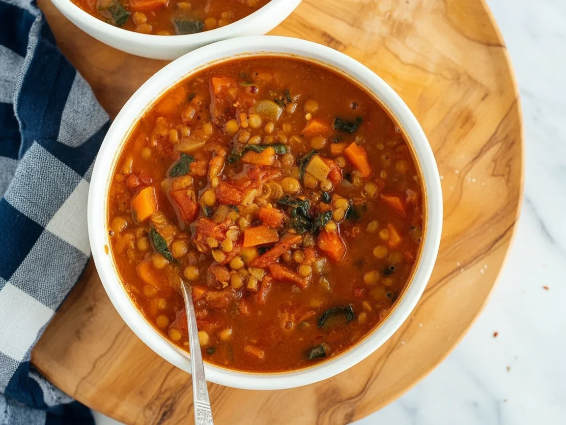 Spicy Lentil & Vegetable Soup