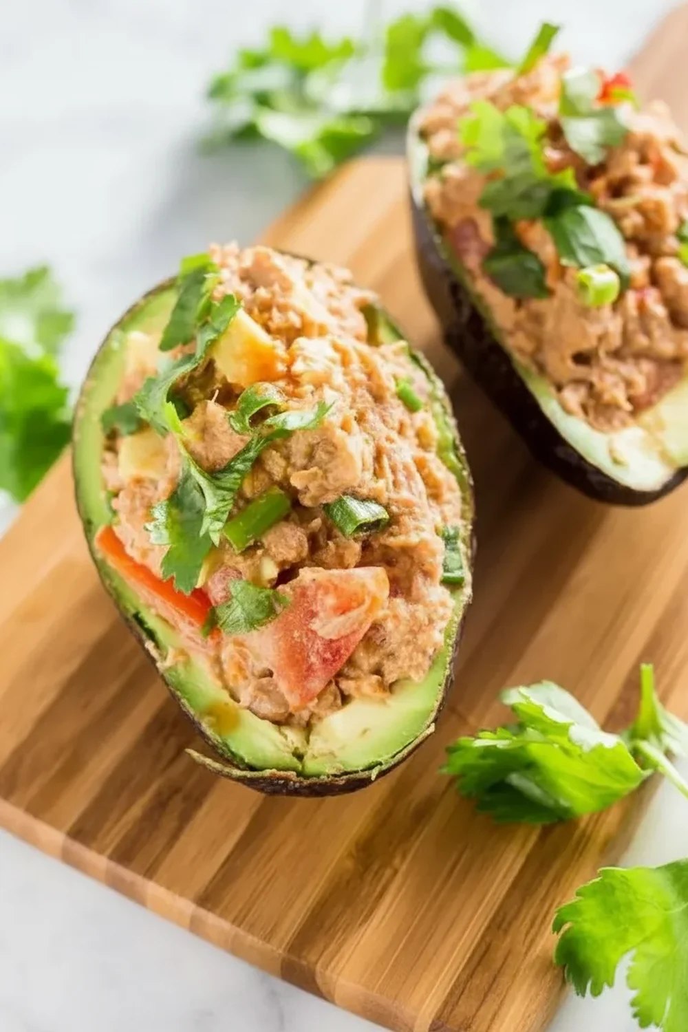 Spicy Tuna and Avocado Boats