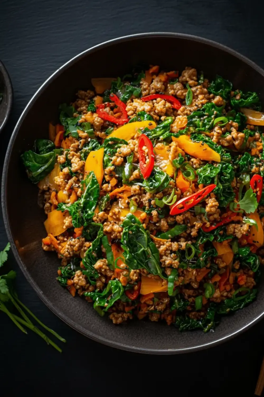 Spicy Turkey Mince & Black Bean Stir-fry