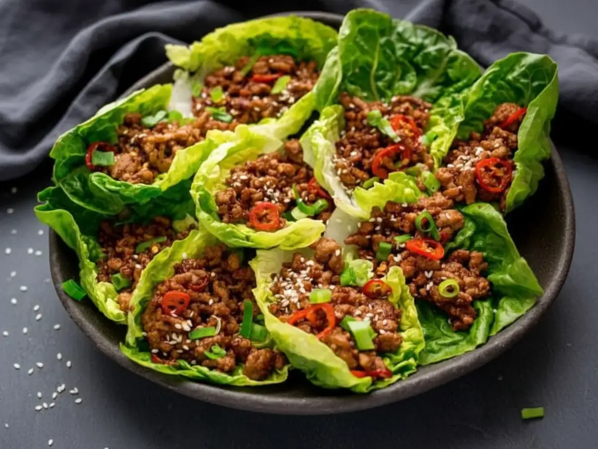 Spicy Turkey Mince Lettuce Wraps