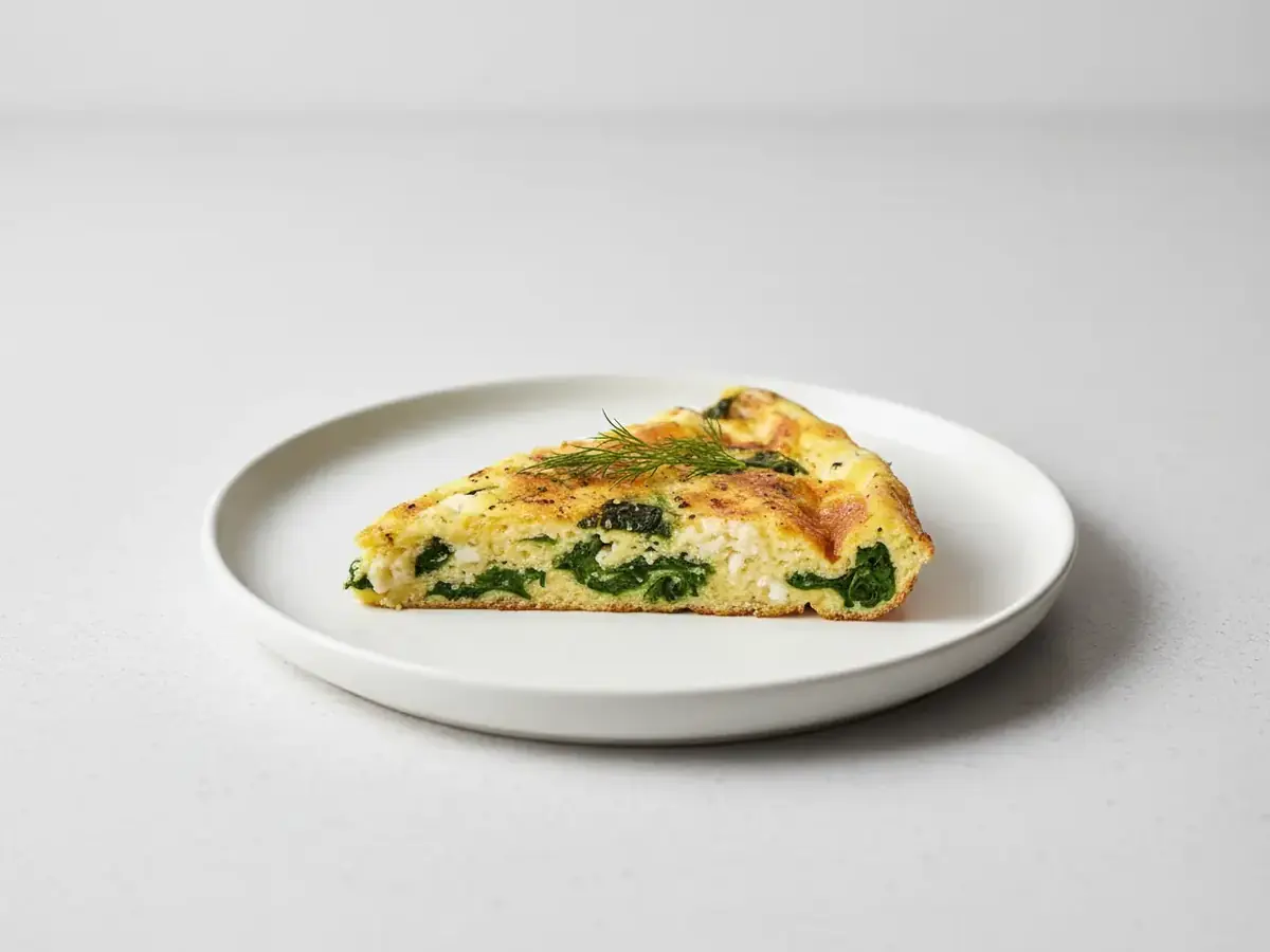 Spinach and Feta Frittata Slice