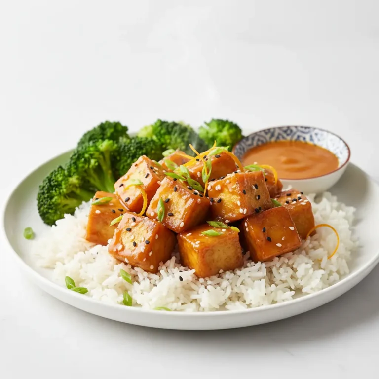 Sticky Vegan Orange Tofu Recipe (High Protein Dinner)
