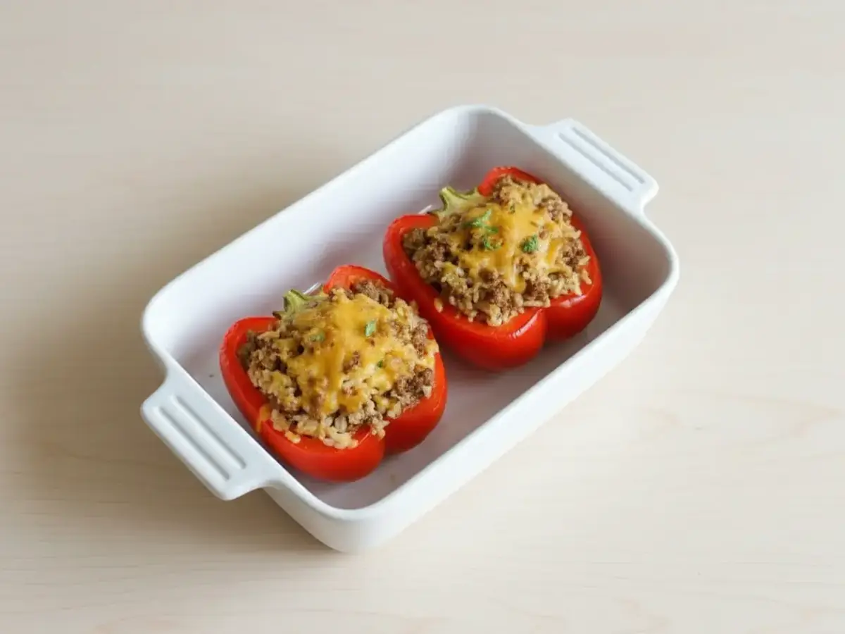 Stuffed Bell Peppers with Turkey Mince
