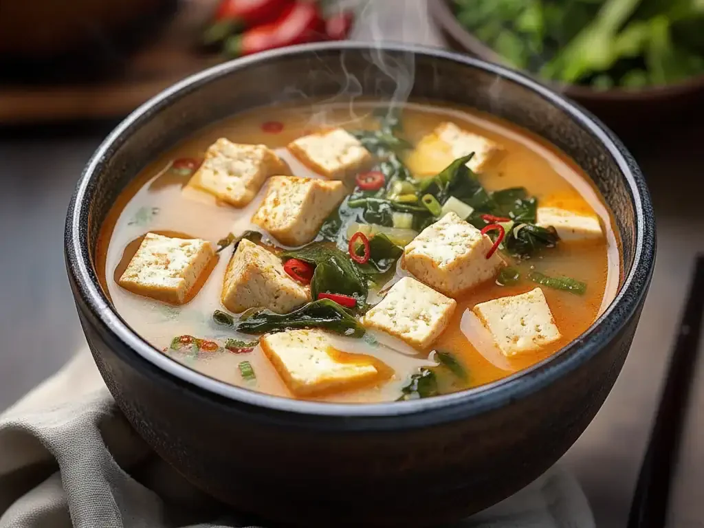 Tofu & Mushroom Miso Soup