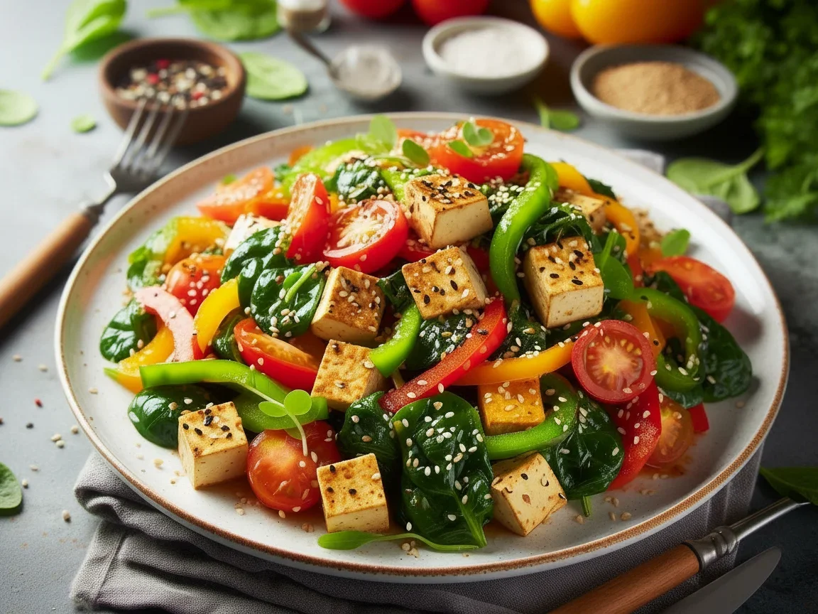 Tofu Scramble with Mixed Vegetables