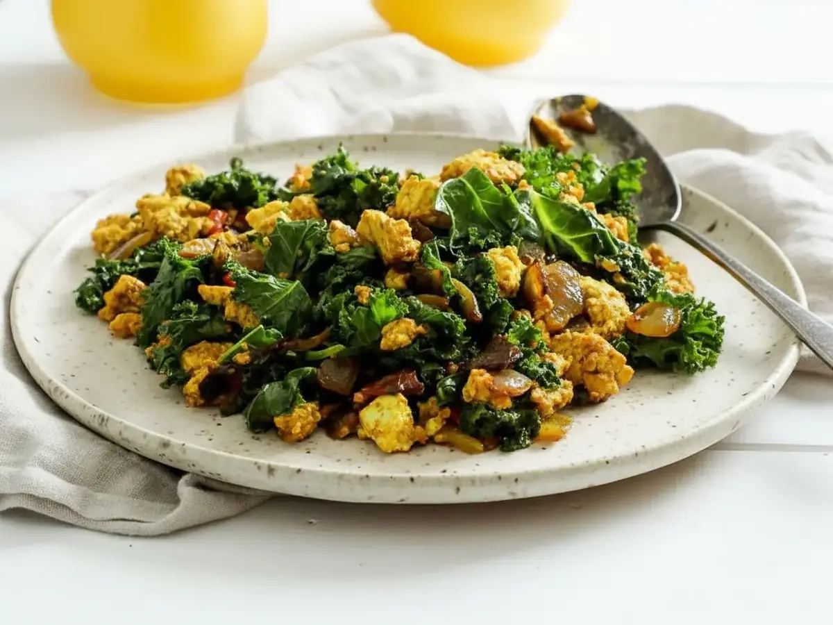 Tofu Scramble with Turmeric & Kale