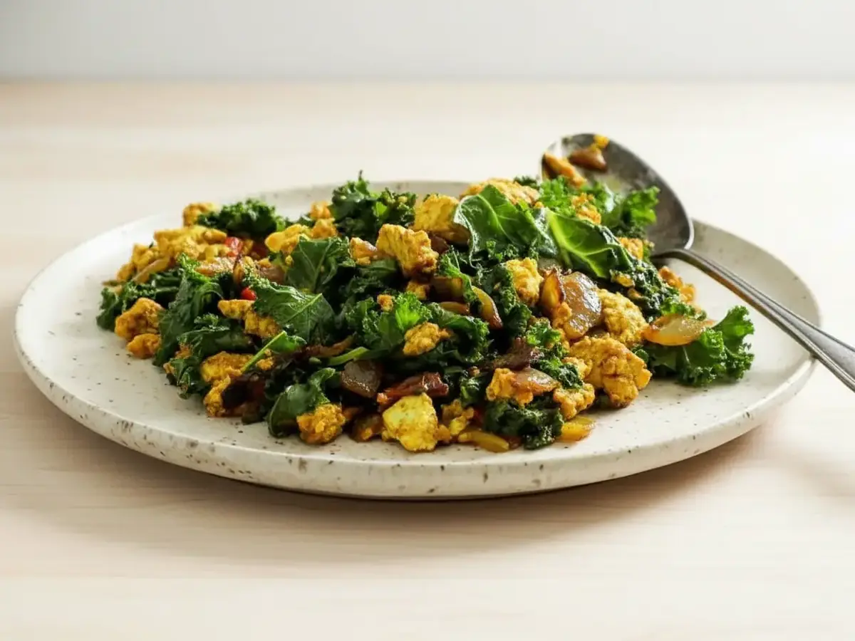Tofu Scramble with Turmeric and Kale