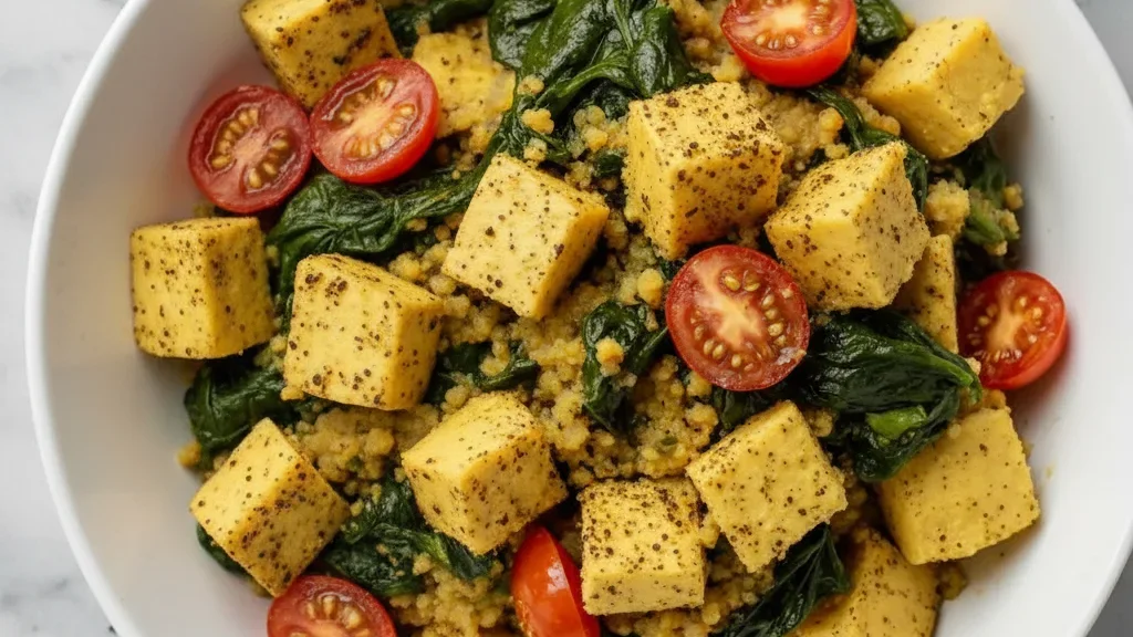 Tofu Scramble with Turmeric and Spinach