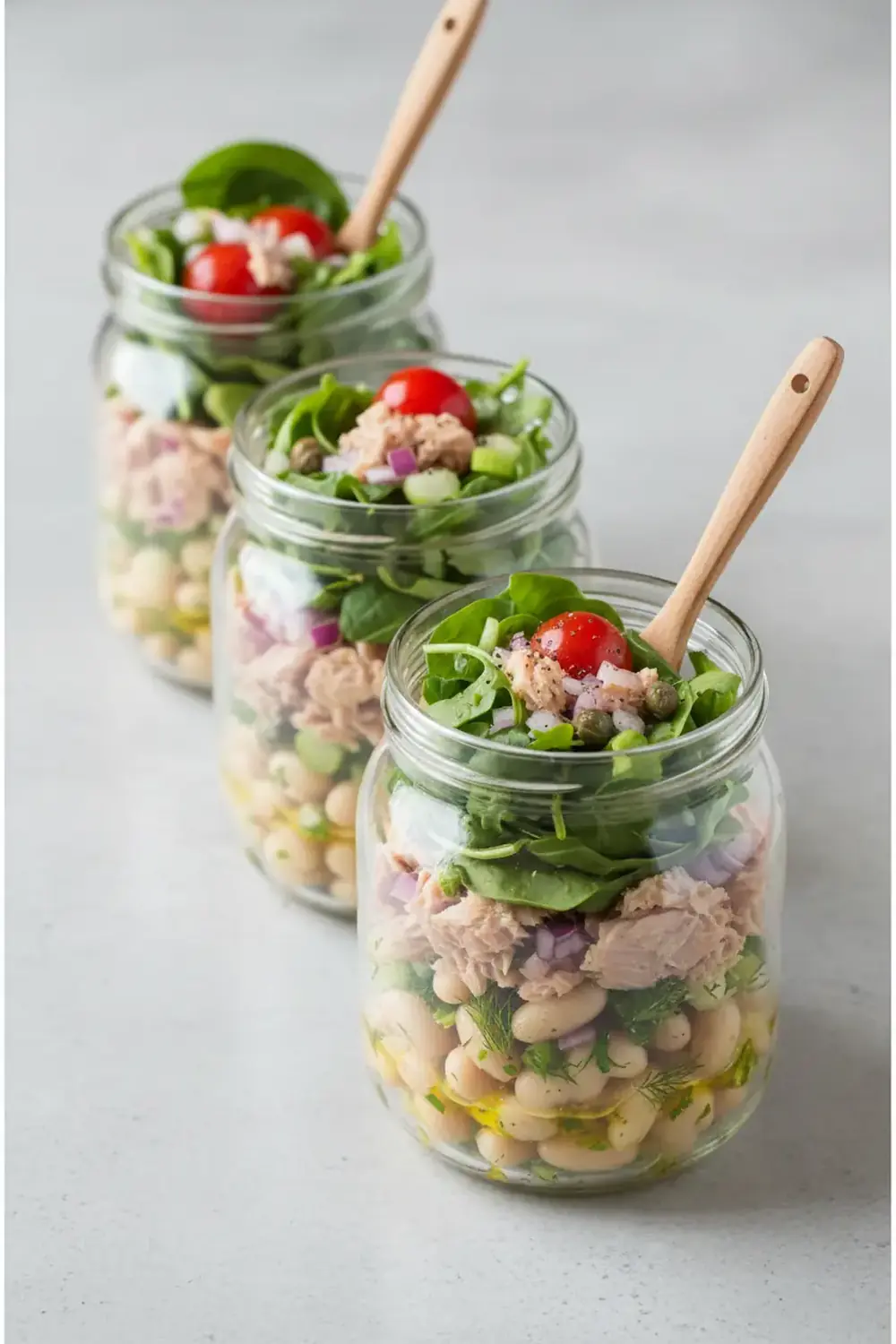 Tuna & White Bean Salad Jars