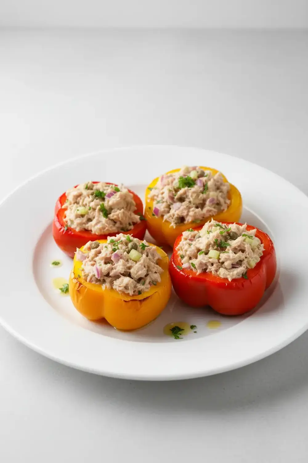 Tuna Stuffed Bell Peppers
