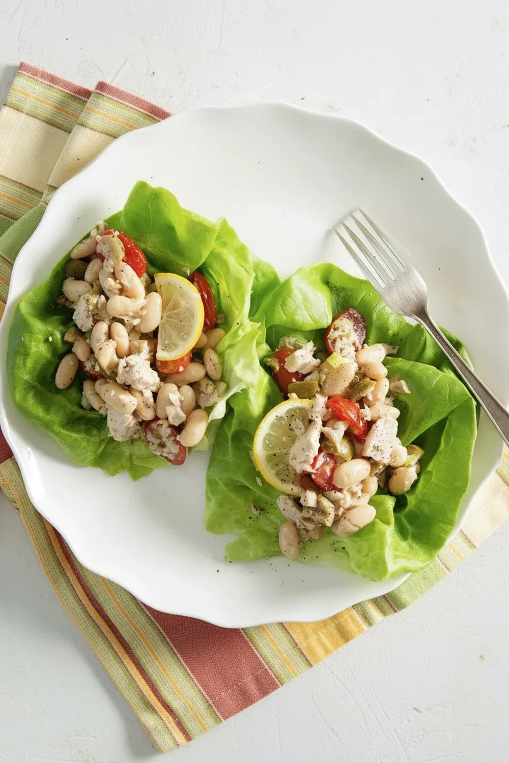 Tuna & White Bean Salad Lettuce Cups