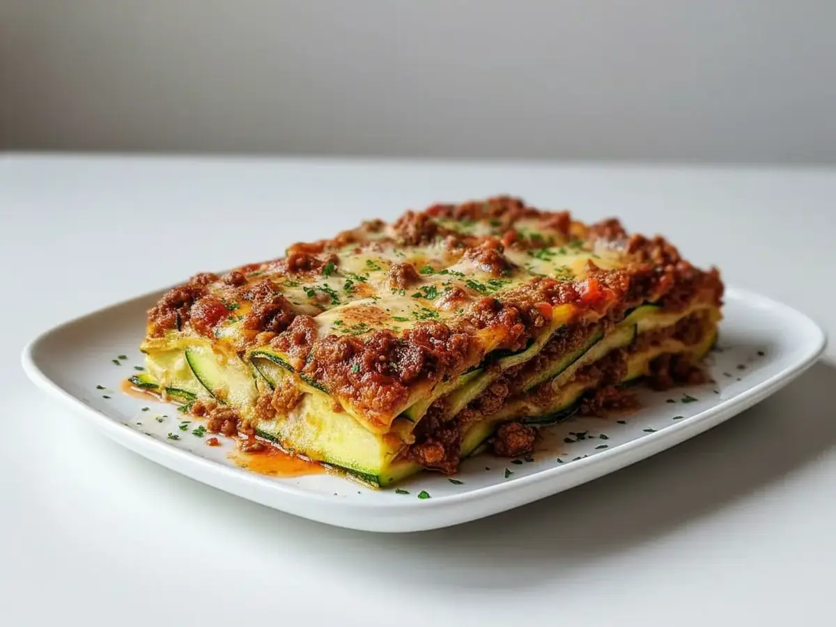 Zucchini Lasagne with Turkey Mince